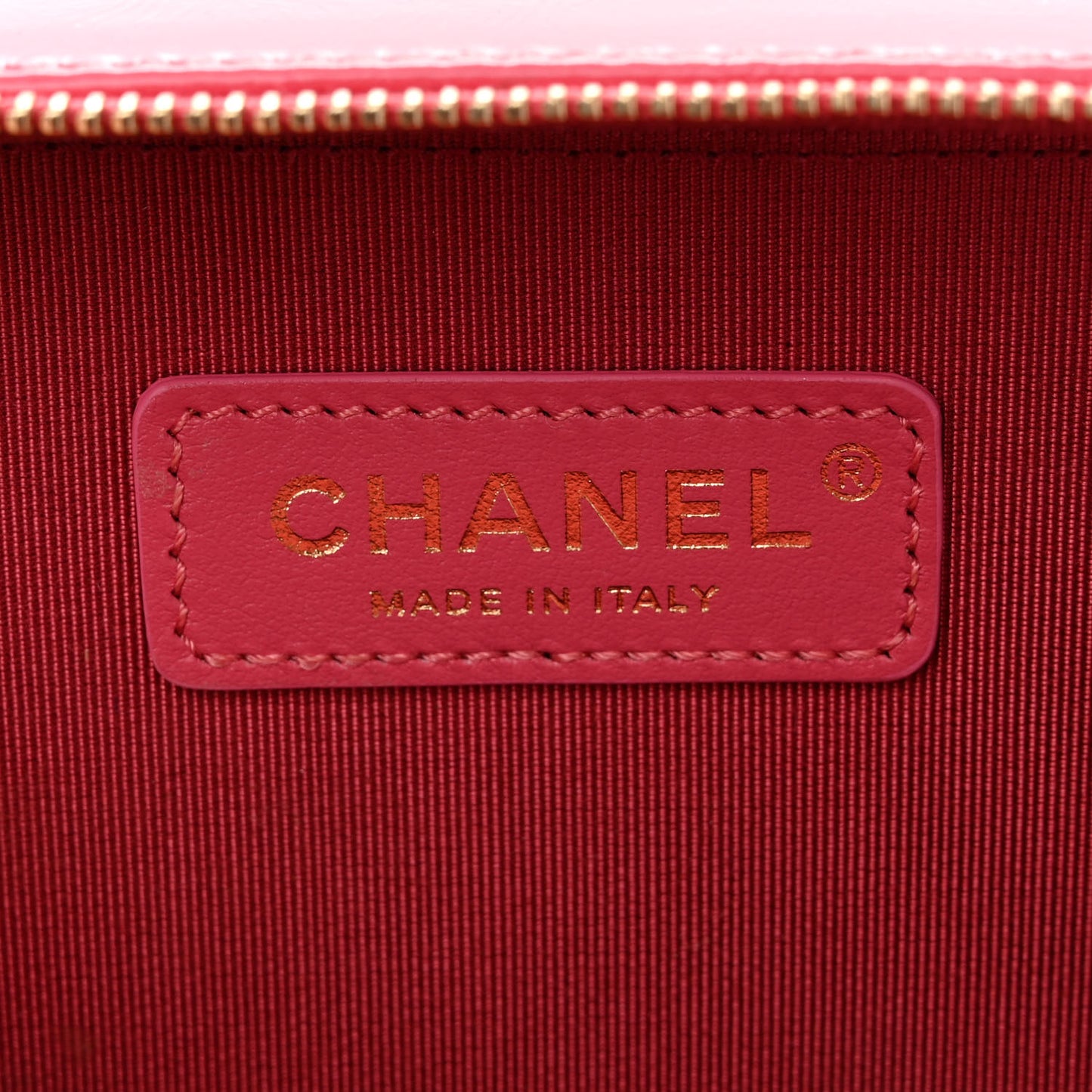 Crumpled Calfskin Quilted Mini Get Round Top Handle Vanity Case Pink