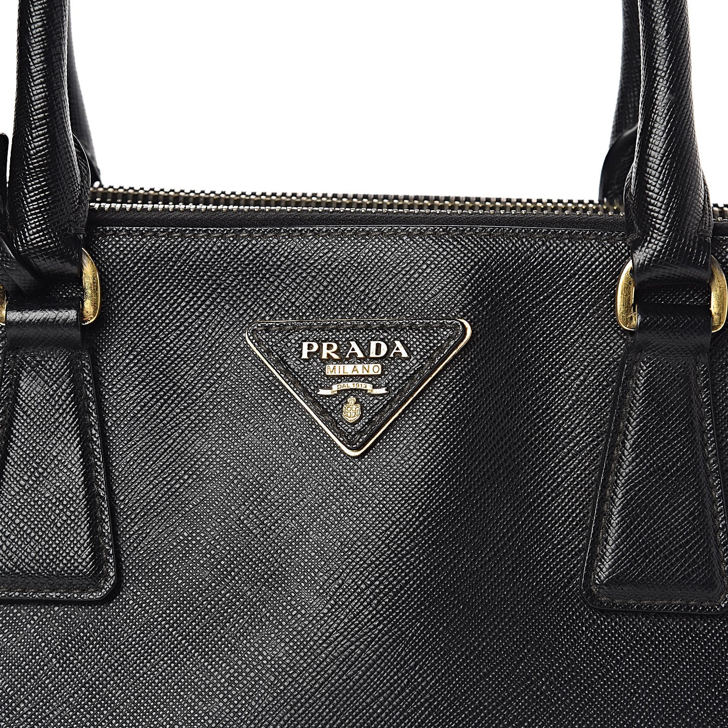 Prada Saffiano Small Galleria Double Zip Tote Black 12 of 12