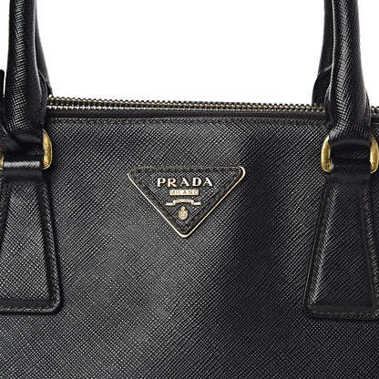 Prada Saffiano Small Galleria Double Zip Tote Black 12 of 12