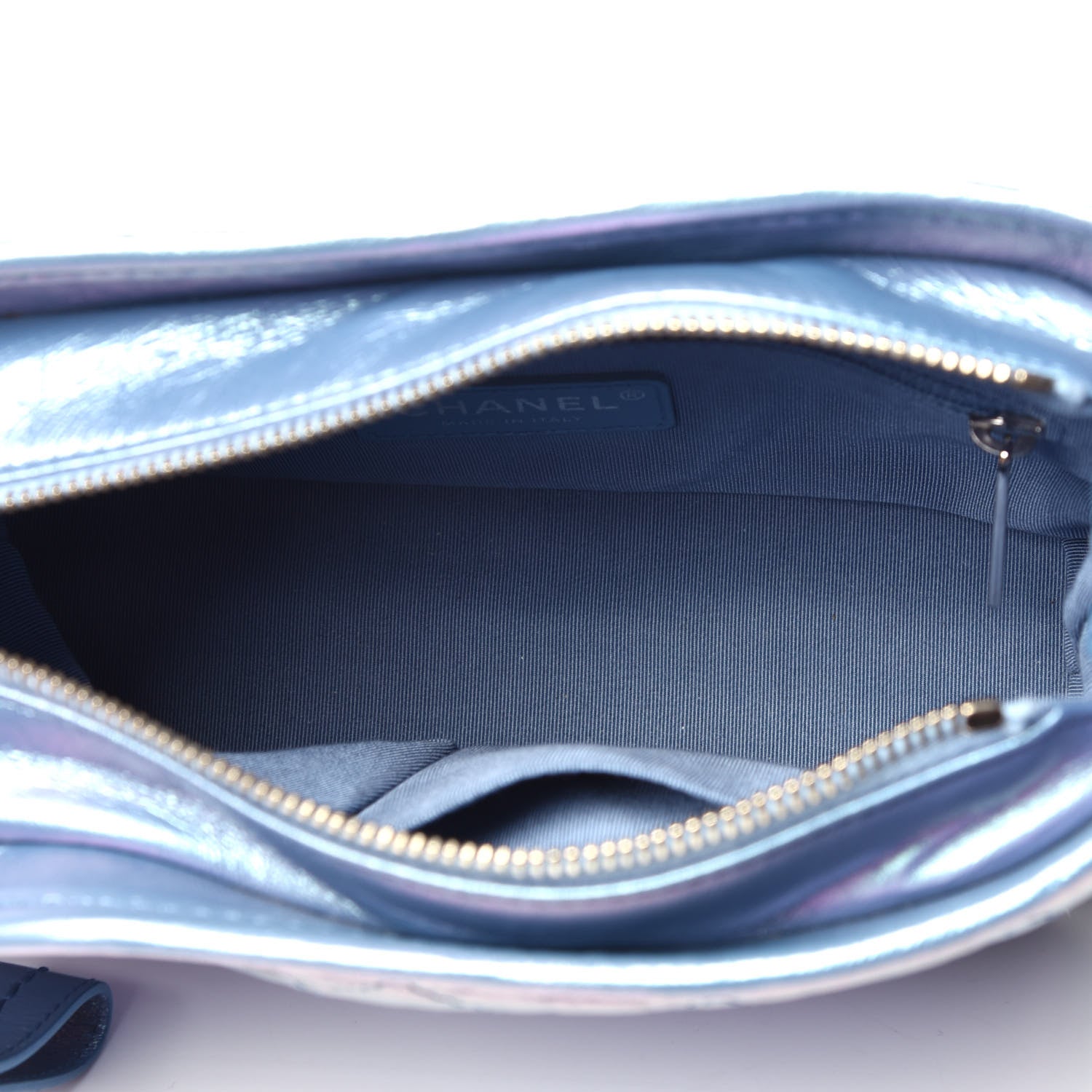 Chanel Iridescent Lambskin Calfskin Quilted Small Gabrielle Hobo Blue 5 of 9