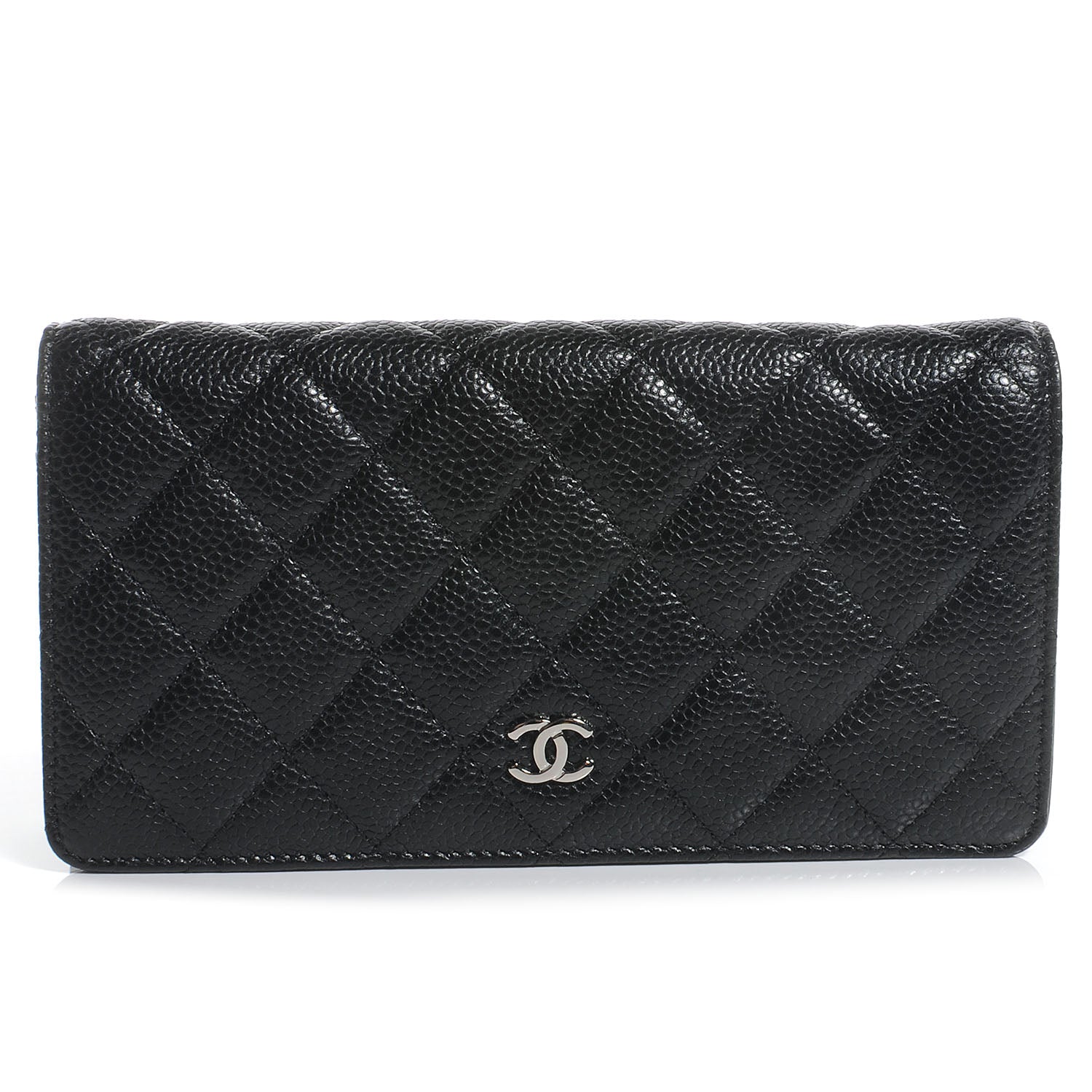 Chanel Caviar Quilted Yen Wallet Black 1 of 7