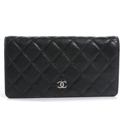 Chanel Caviar Quilted Yen Wallet Black 1 of 7