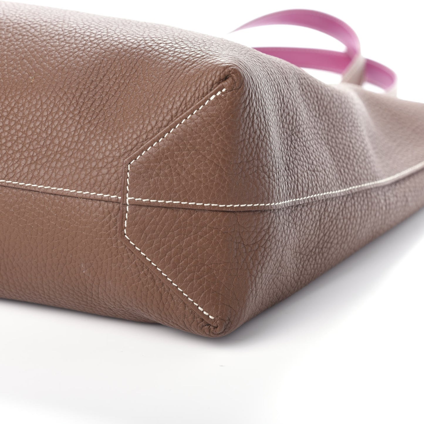 Taurillon Clemence Double Sens 36 Reversible Tote Marron Tosca