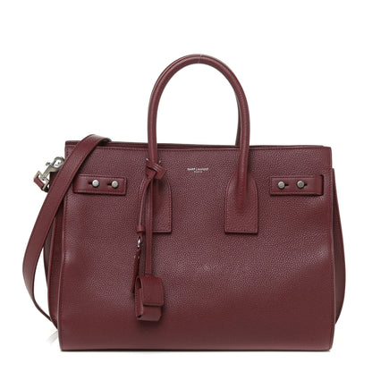 Saint Laurent Grained Calfskin Small Supple Sac De Jour Dark Pallisandre 1 of 16