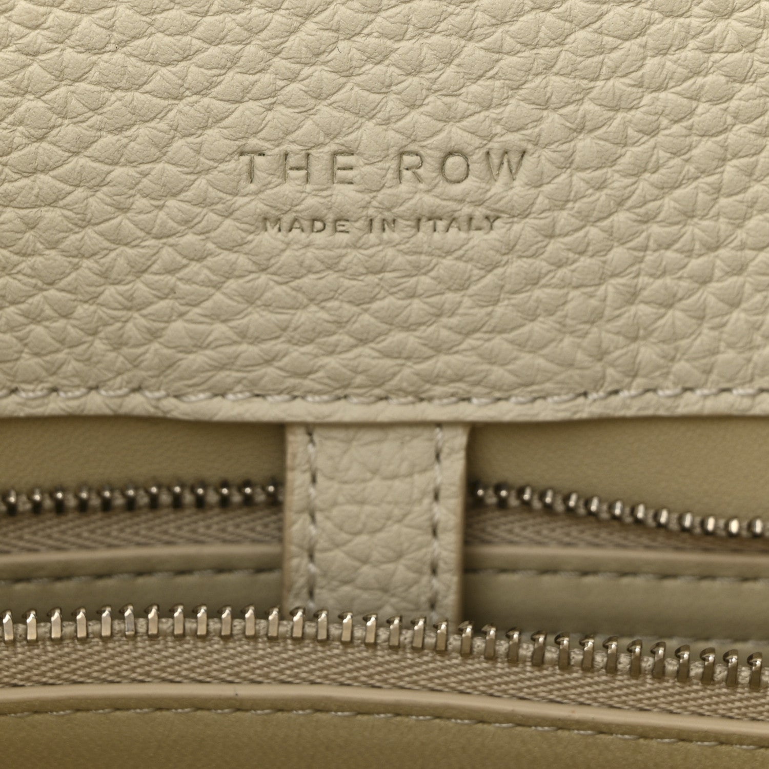 The Row Matte Grained Calfskin Margaux Shoulder 12 White 6 of 9