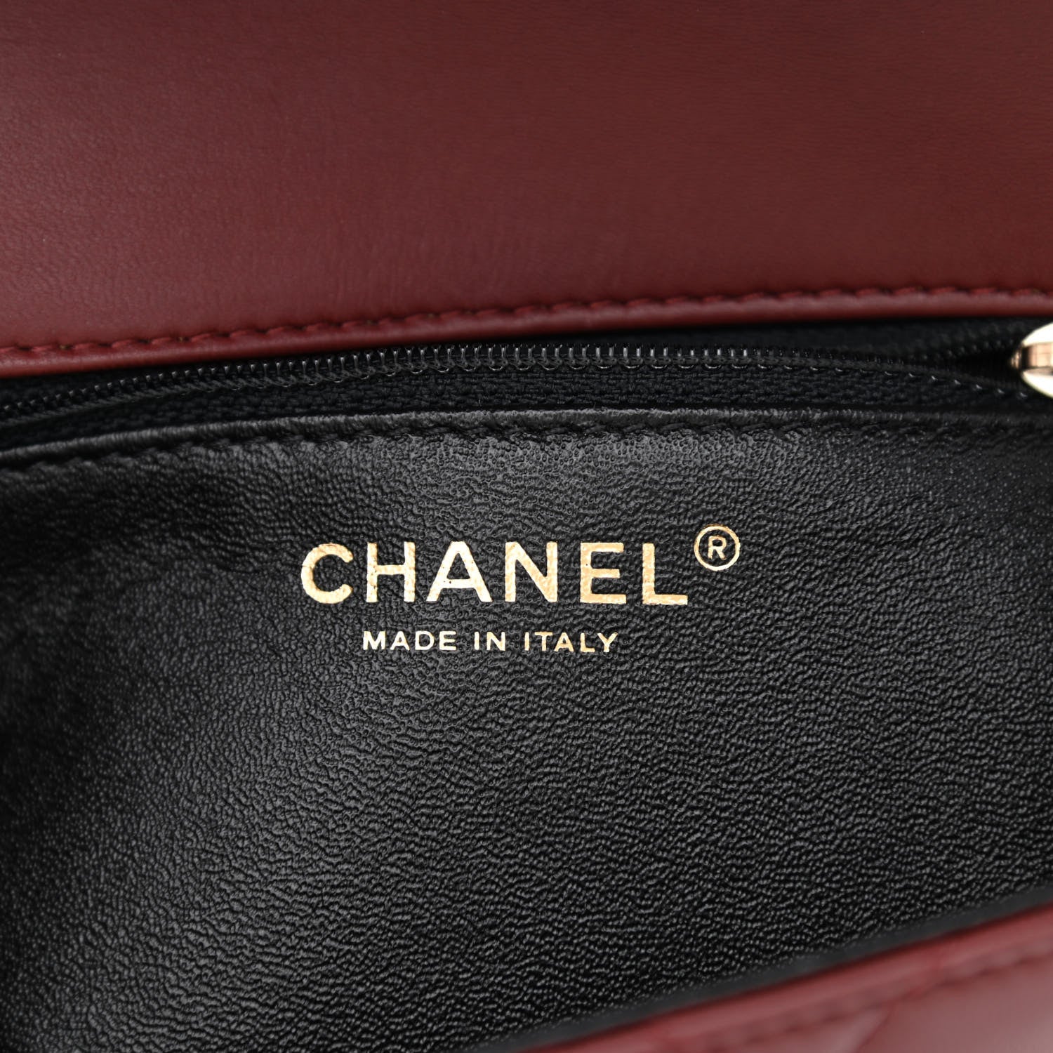 Chanel Lambskin Quilted Mini Two Tone Day Flap Burgundy 6 of 10