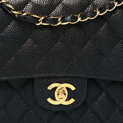 Chanel Caviar Quilted Medium Double Flap Black 8 of 10