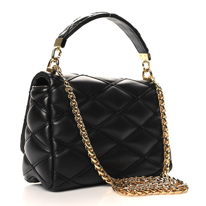 Louis Vuitton Lambskin Malletage Top Handle GO-14 MM Black 3 of 10