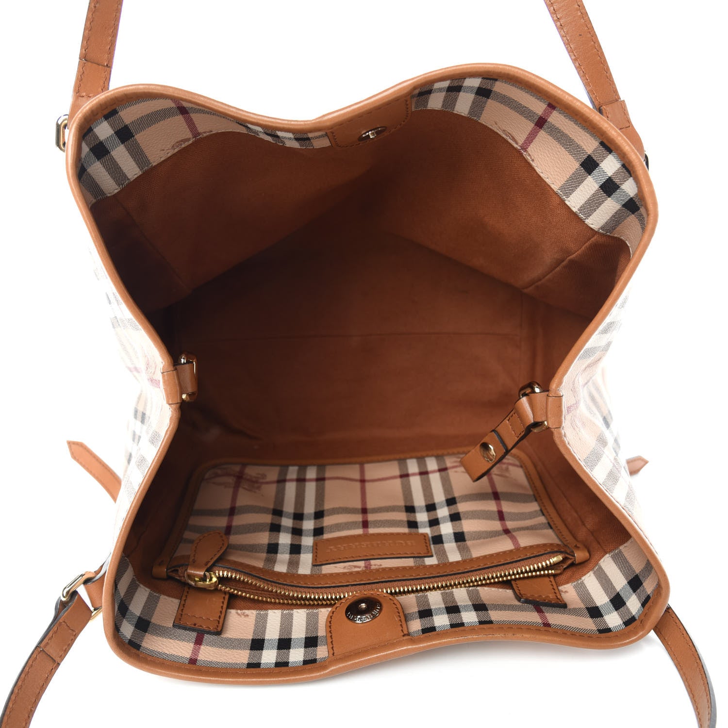 Burberry Haymarket Check Small Canterbury Tote Brown 5 of 14