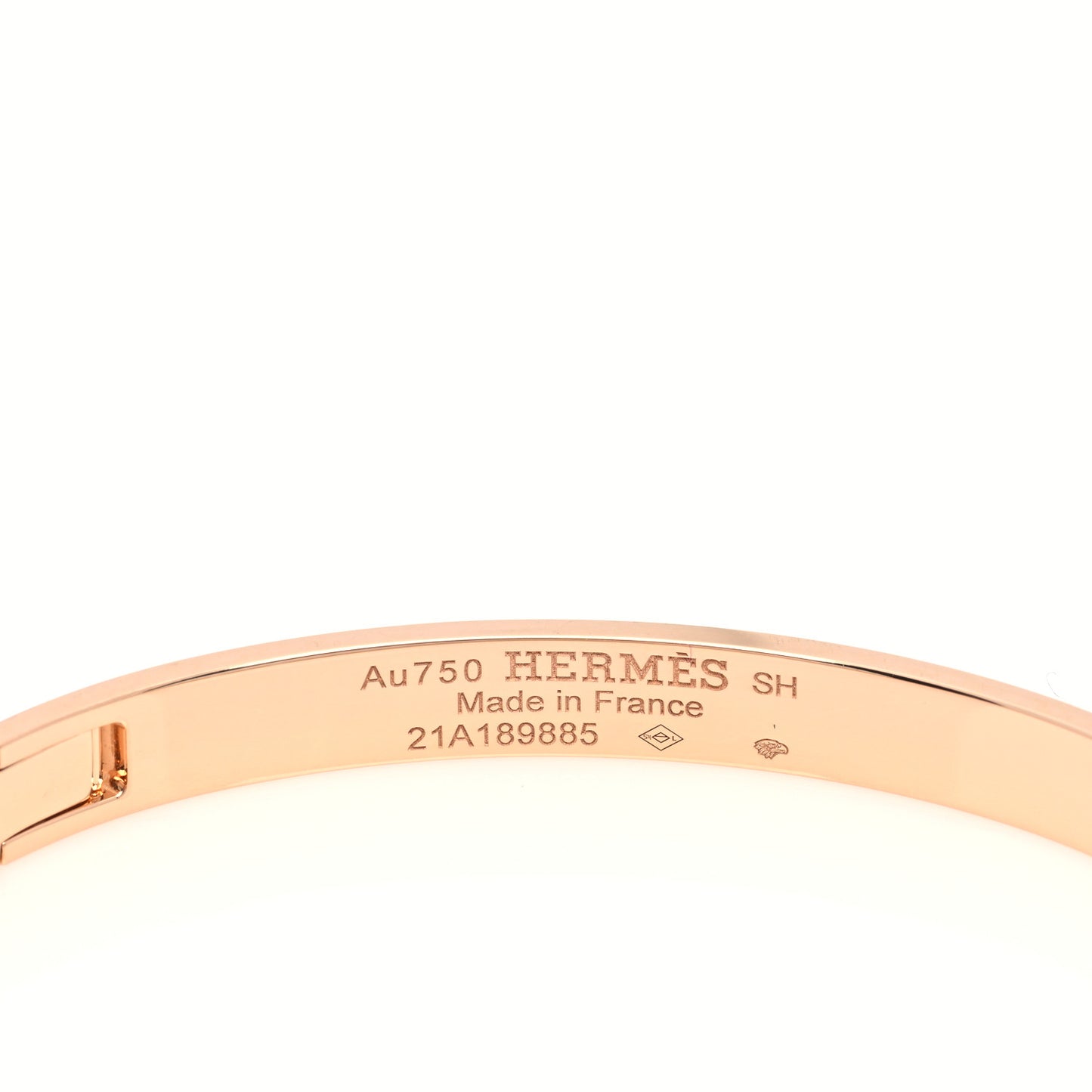 18K Rose Gold Diamond PM H D'Ancre Bracelet SH