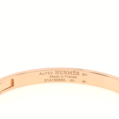 Hermes 18K Rose Gold Diamond PM H D'Ancre Bracelet SH 4 of 6