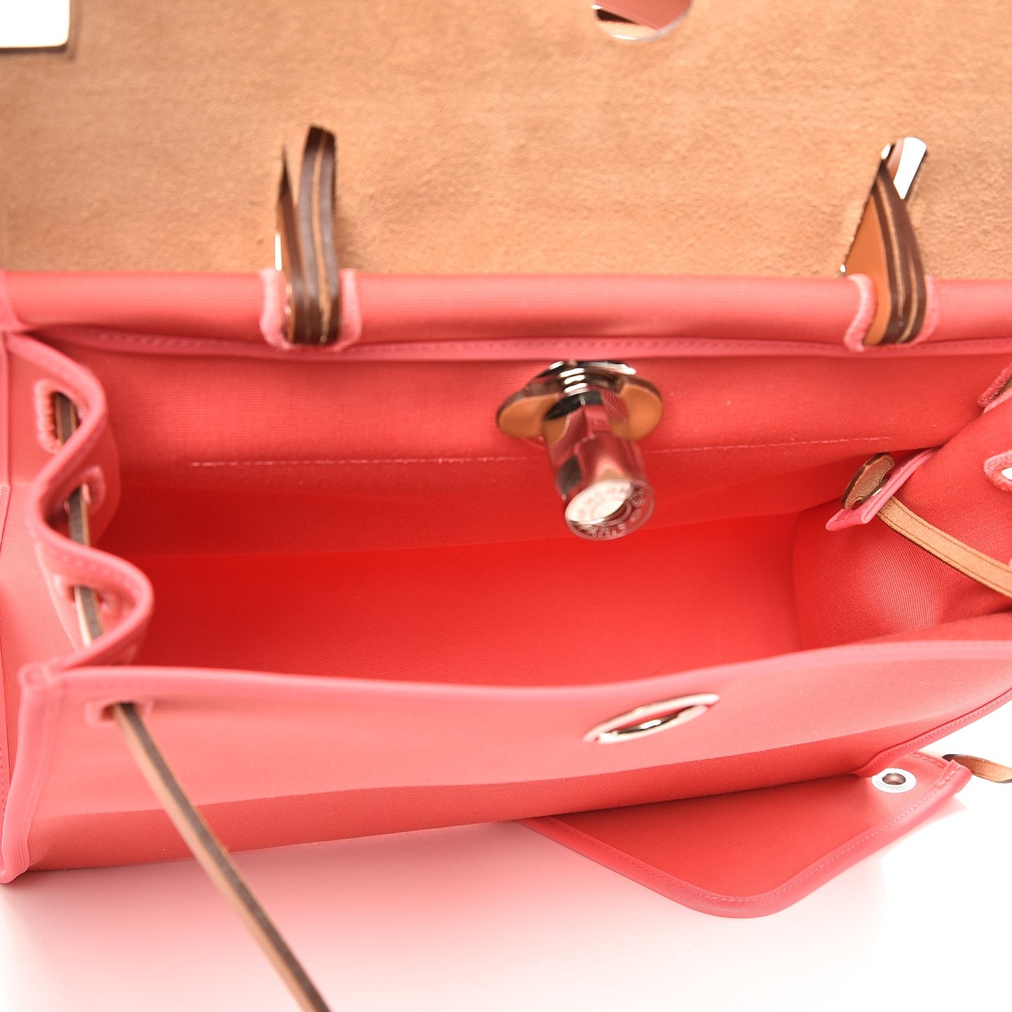 Vache Hunter Toile Herbag Zip 31 PM Rose Azalee Natural