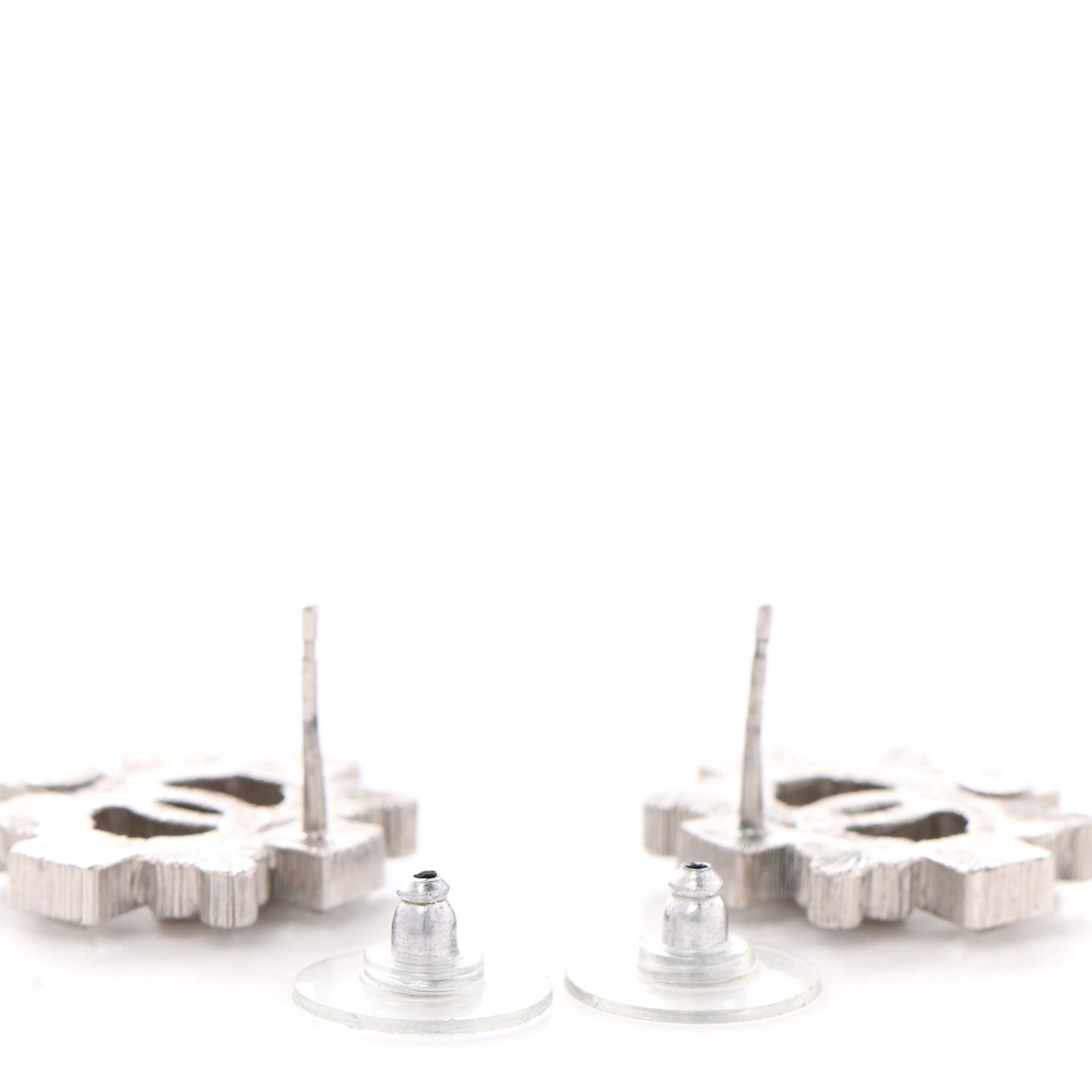 Swarovski Crystal CC Earrings Silver