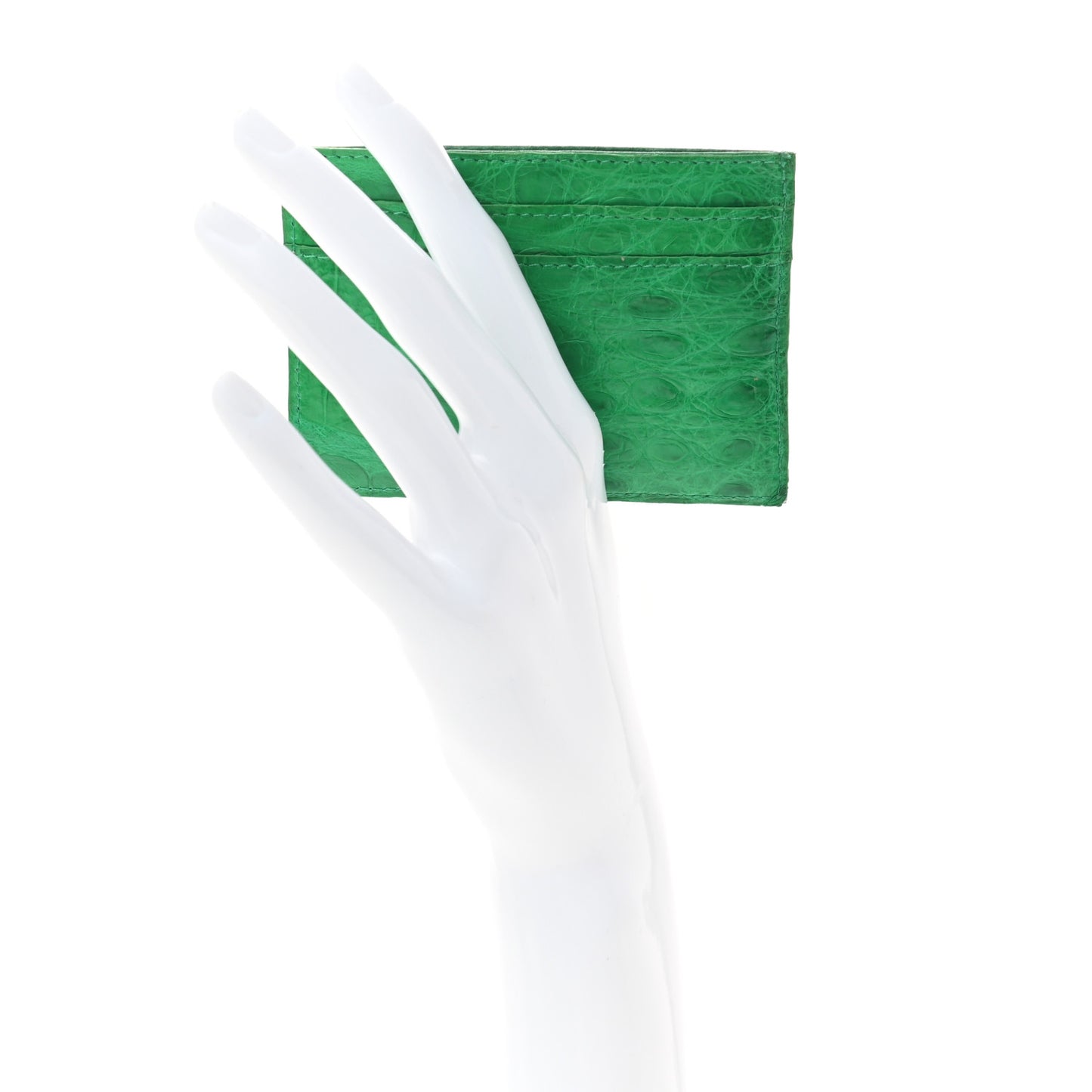 Crocodile Card Case Green