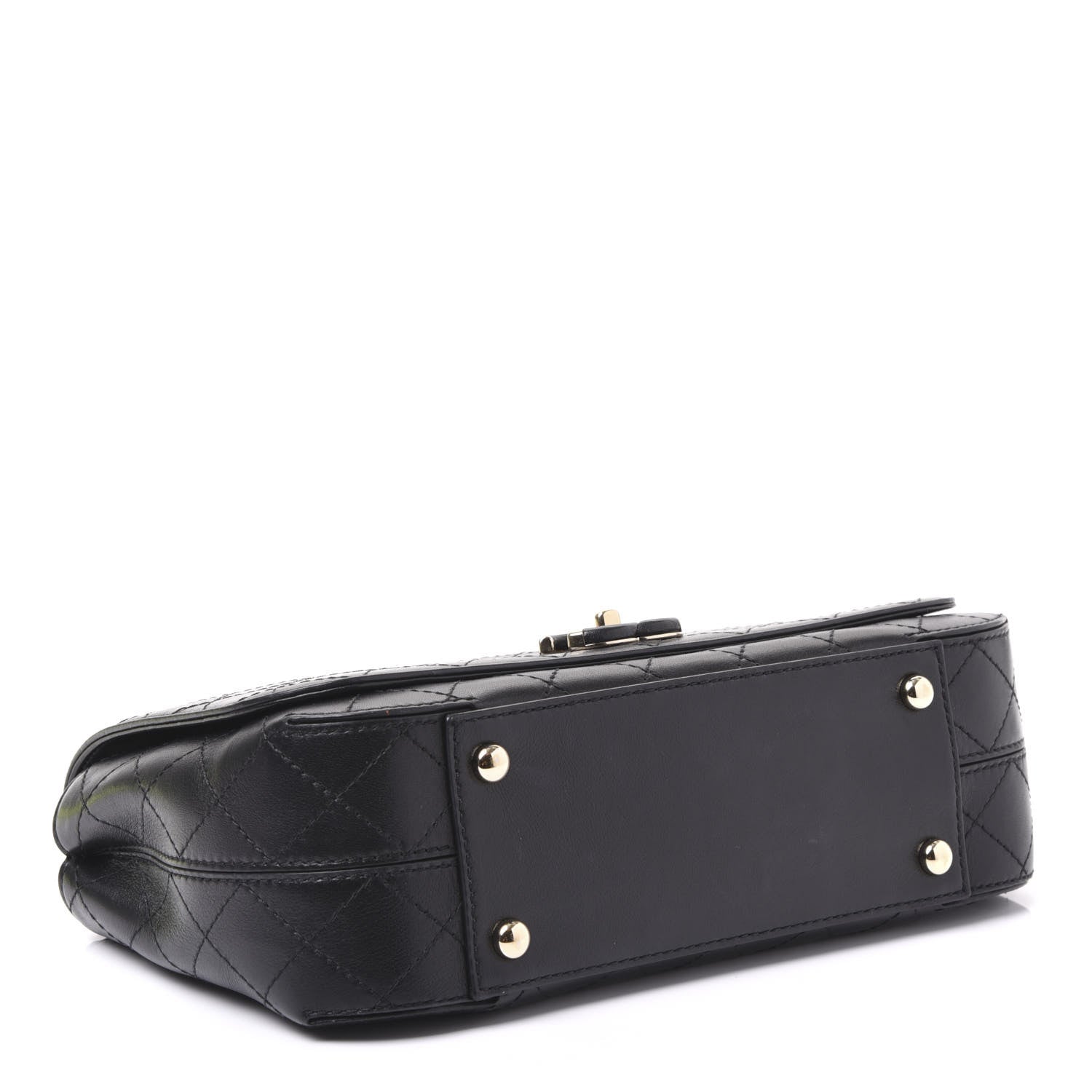 Chanel Calfskin Stitched Medium Covered CC Flap Bag Black 3 of 10