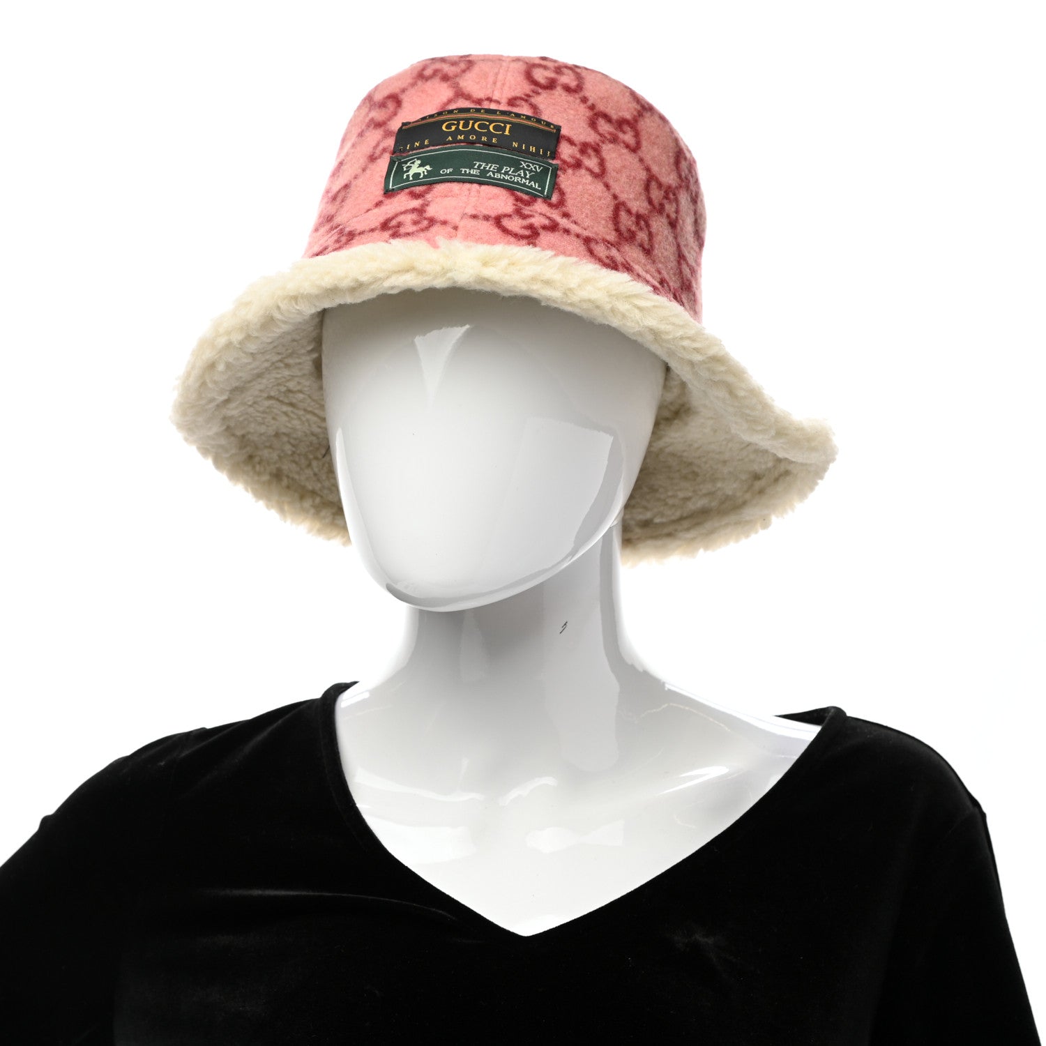 Gucci Covered Wool GG Monogram Bucket Hat M Roseate White 2 of 10