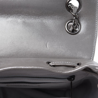 Chanel Metallic Calfskin Chevron Quilted Small Urban Spirit Backpack Silver 12 of 14