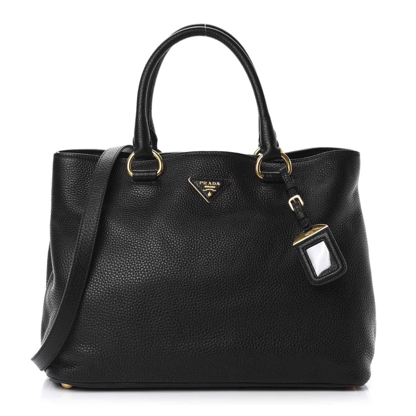 Vitello Daino Shopping Tote Black
