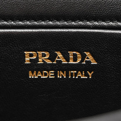 Prada Nappa Triangle Quilted Metal Shoulder Bag Black 6 of 9