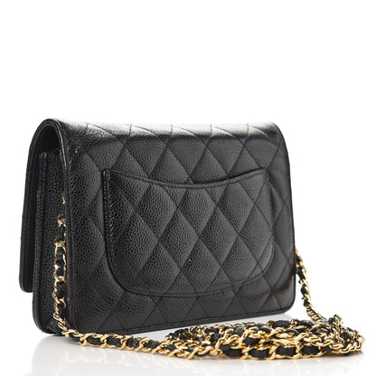 Chanel Caviar Quilted Wallet On Chain WOC Black 3 of 12