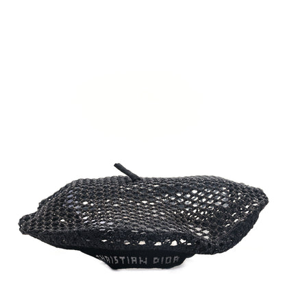Christian Dior Mesh Arty Beret 57 Black 3 of 9