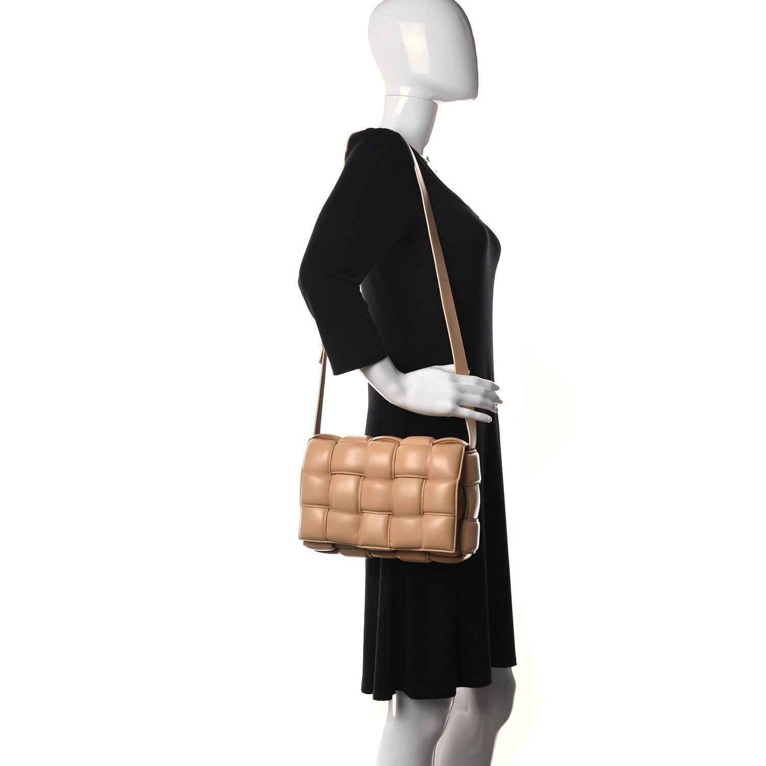 Bottega Veneta Nappa Maxi Intreccio Padded Cassette Crossbody Bag Almond 2 of 8