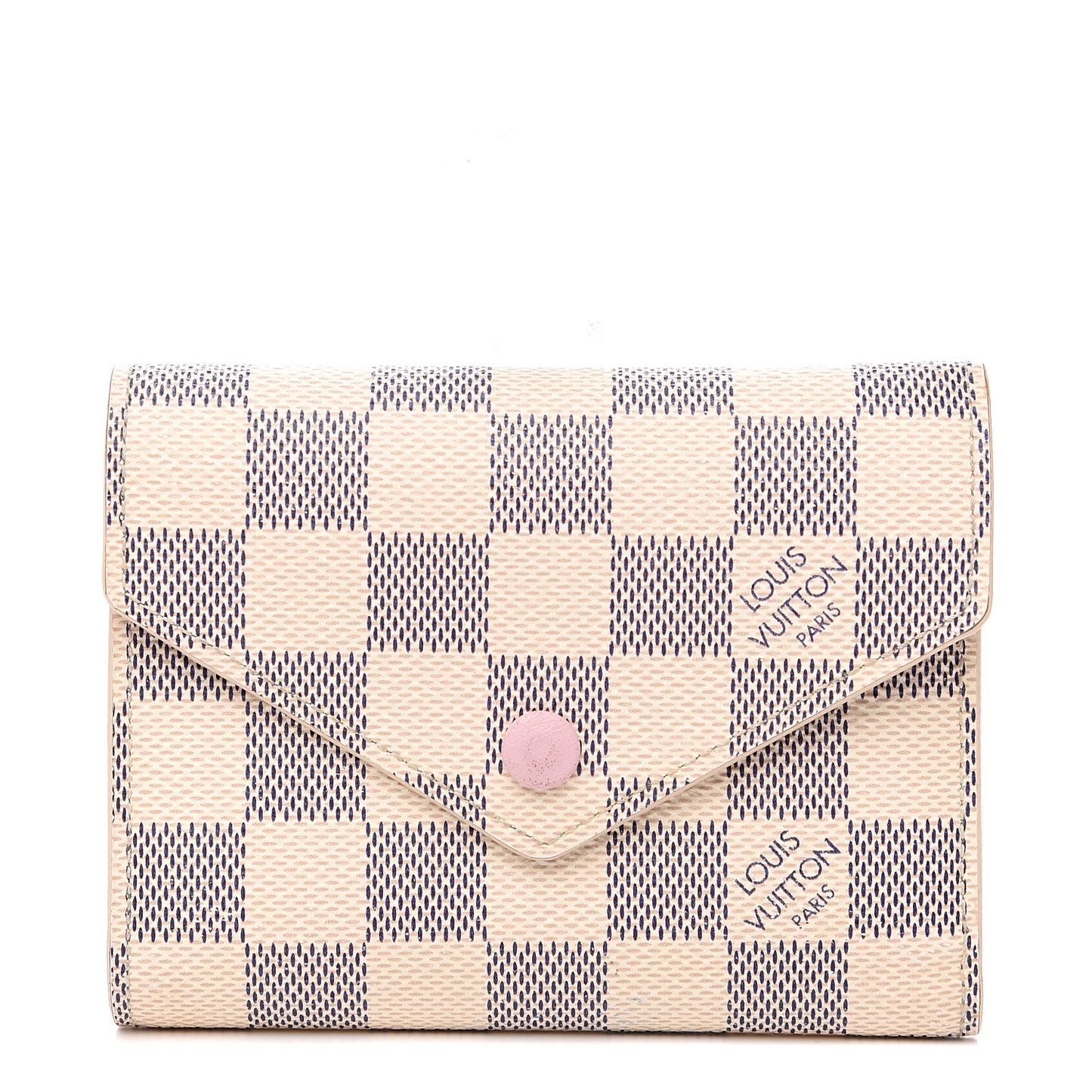 Damier Azur Victorine Wallet Rose Ballerine