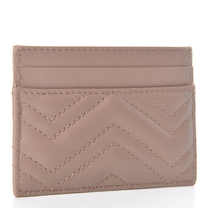 Gucci Calfskin Matelasse GG Marmont Card Holder Porcelain Rose 3 of 6
