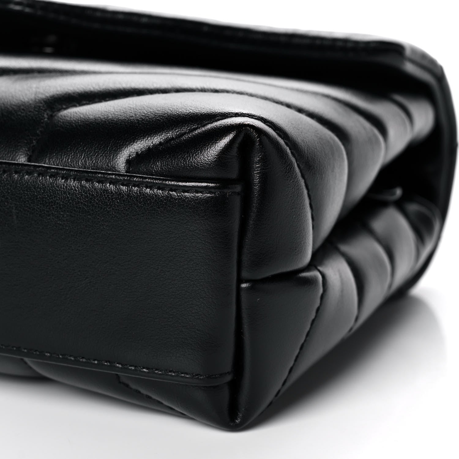 Saint Laurent Calfskin Y Quilted Monogram Toy Loulou Crossbody Bag Black 11 of 11