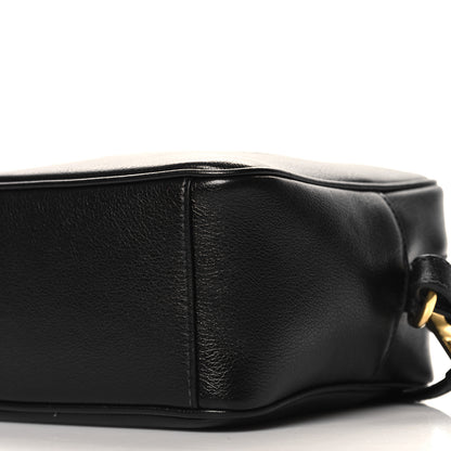 Prada Glace Calfskin Embossed Logo Crossbody Black 9 of 9