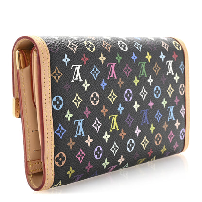 Louis Vuitton Monogram Multicolor Porte Tresor International Wallet Black 3 of 6