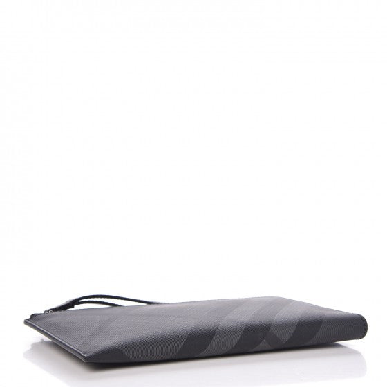 London Check Large Travel Wallet Black