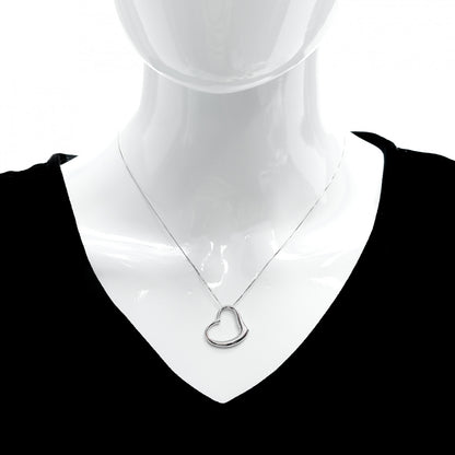 Roberto Coin 18K White Gold Tiny Treasures Open Heart Pendant Necklace 2 of 6