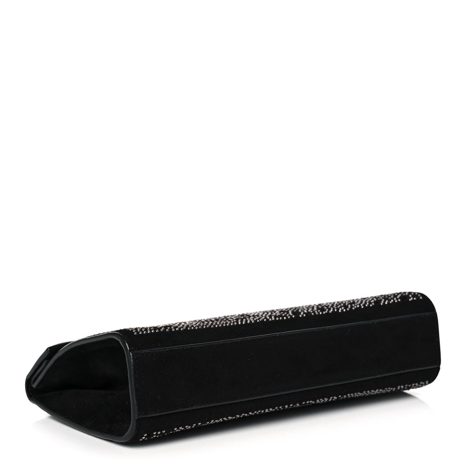 Alaia Suede Studded Foldover Clutch Black 4 of 10