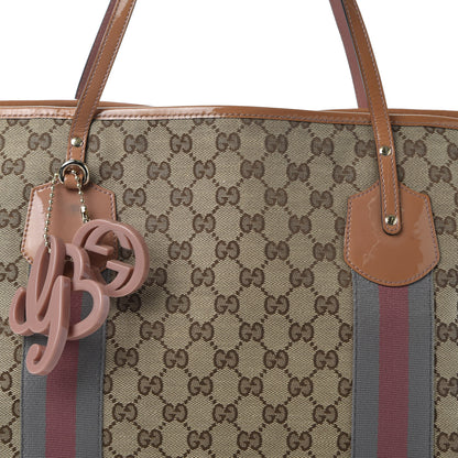Gucci Monogram Patent Web Large Jolie Tote Pink 12 of 12
