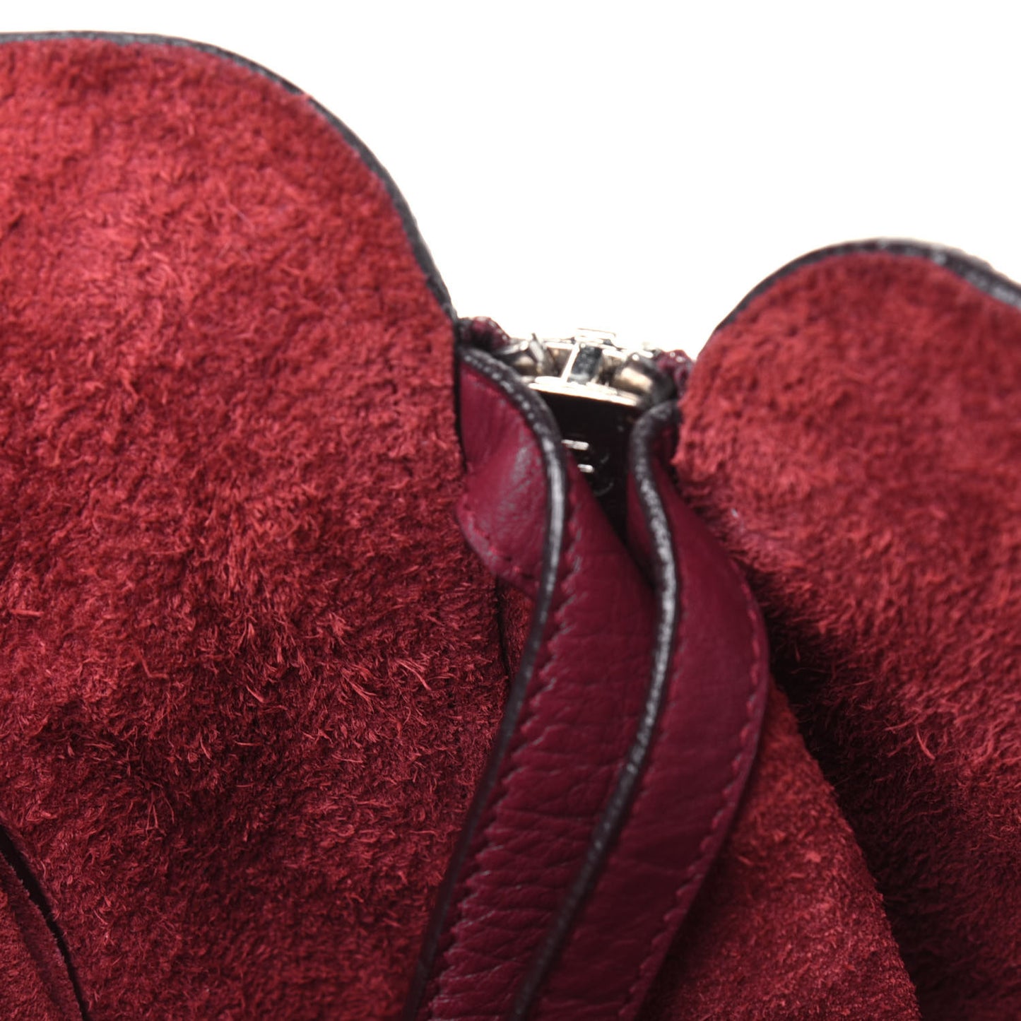 Veau Papier Classic Silver Hardware A4 Zip Around Tote Rouge Pourpre