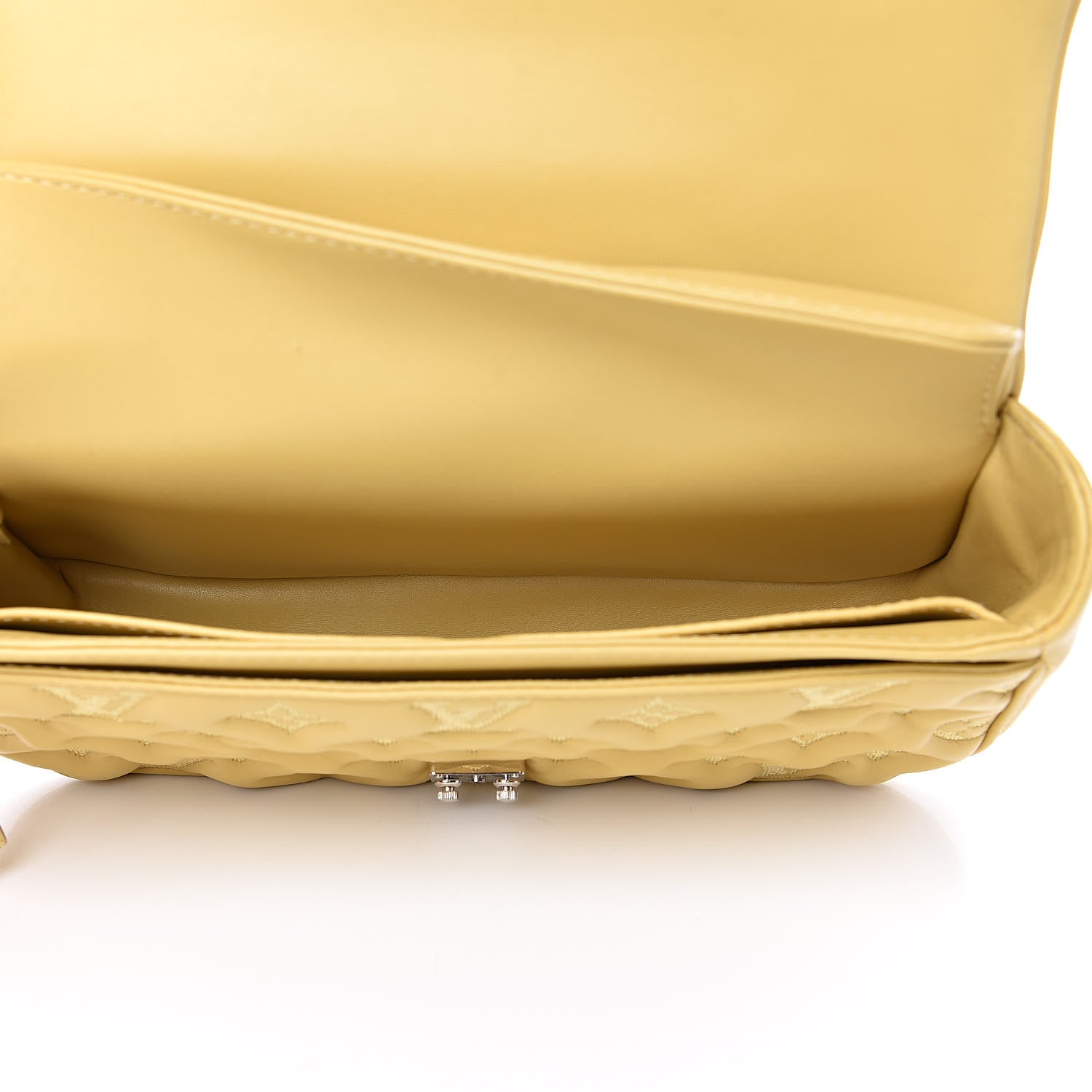 Louis Vuitton Lambskin Mama Broderie Pochette Jaune Pale 5 of 10