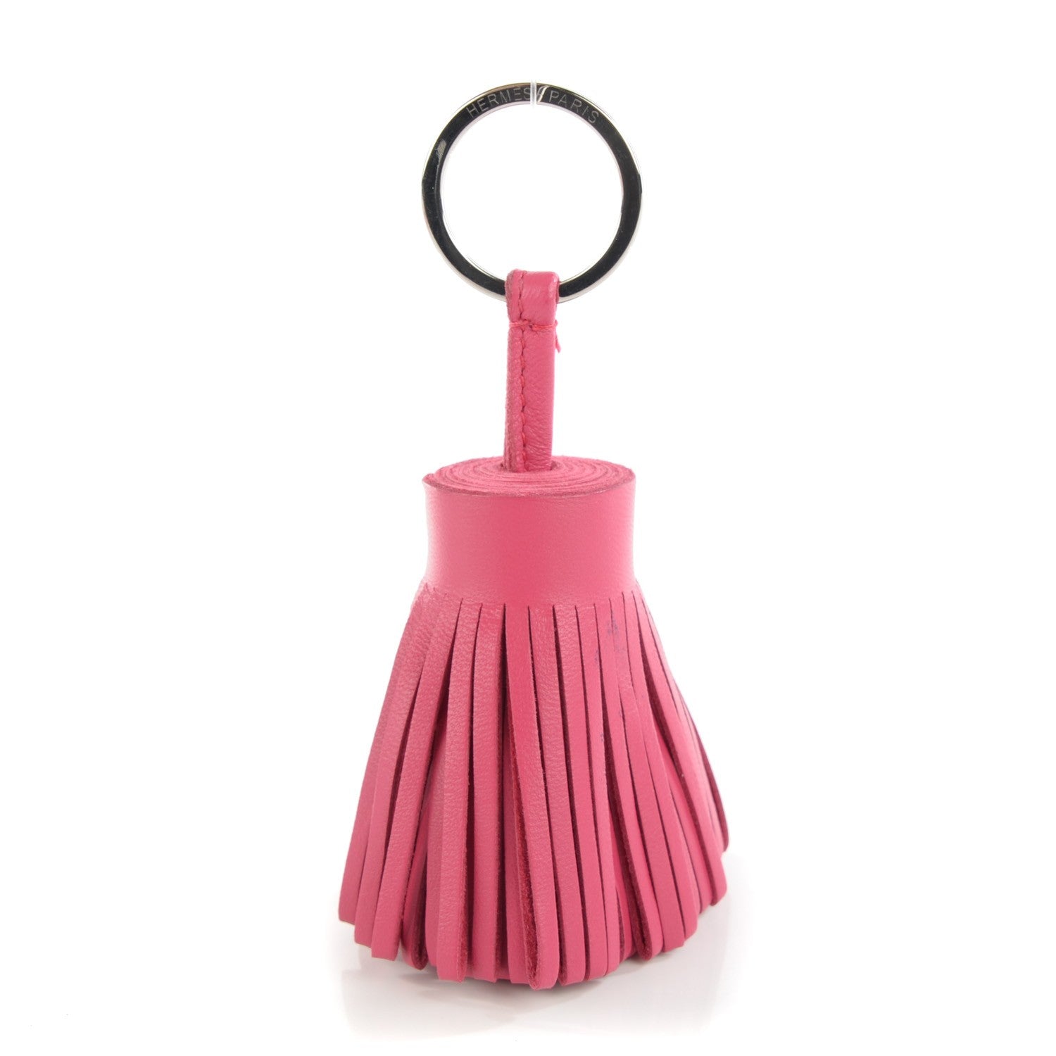 Hermes Lambskin Carmen Tassel Key Holder Fuchsia 1 of 6