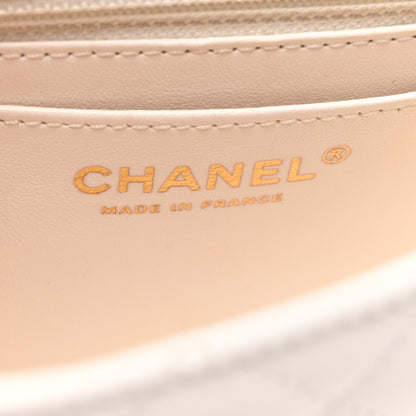 Chanel Lambskin Enamel Quilted Mini Coco Hearts Square Flap White 6 of 10