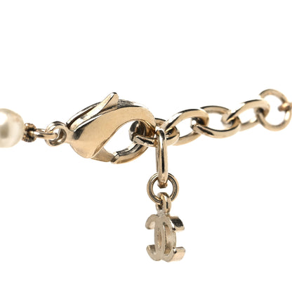 Chanel Graduated Pearl Long CC Necklace Gold 4 of 7