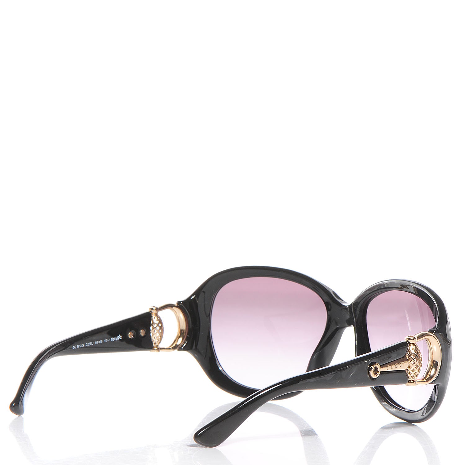 Gucci Oval Frame Horsebit Sunglasses 3712/S Black 3 of 7
