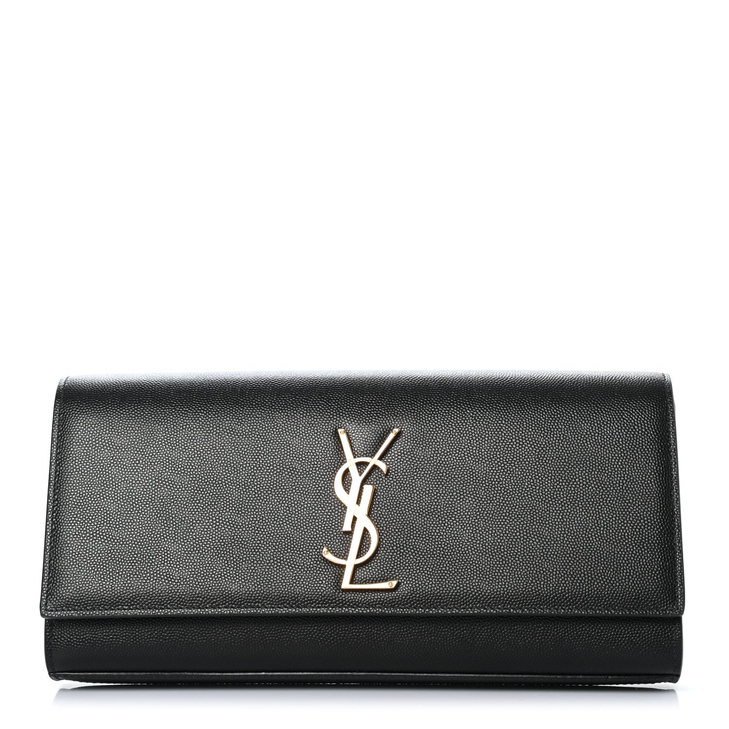 Saint Laurent Grain De Poudre Monogram Cassandre Clutch Black 1 of 7