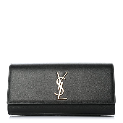 Saint Laurent Grain De Poudre Monogram Cassandre Clutch Black 1 of 7