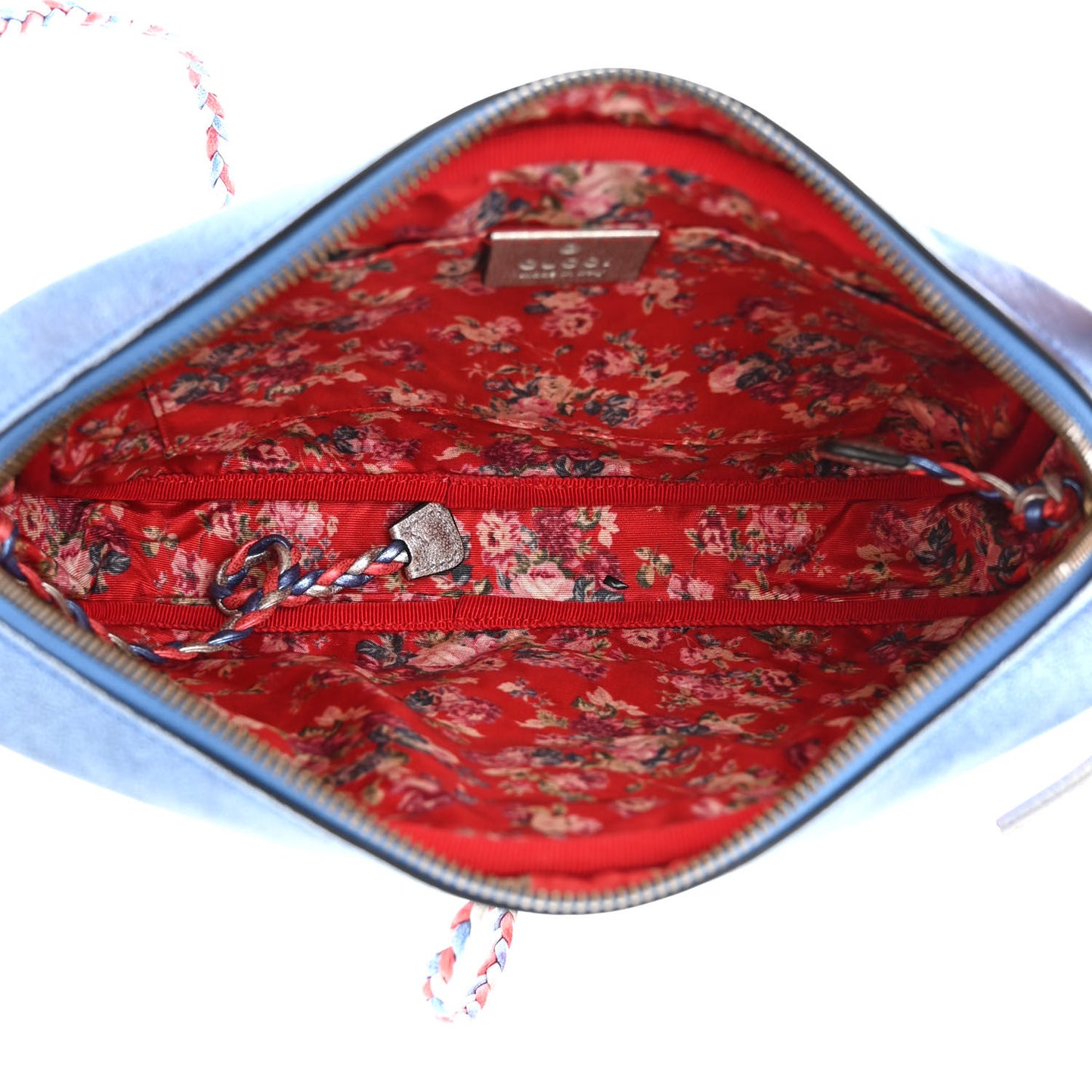 Laminated Nappa Trapuntata Small Zumi Shoulder Bag Rosso Marine Argento