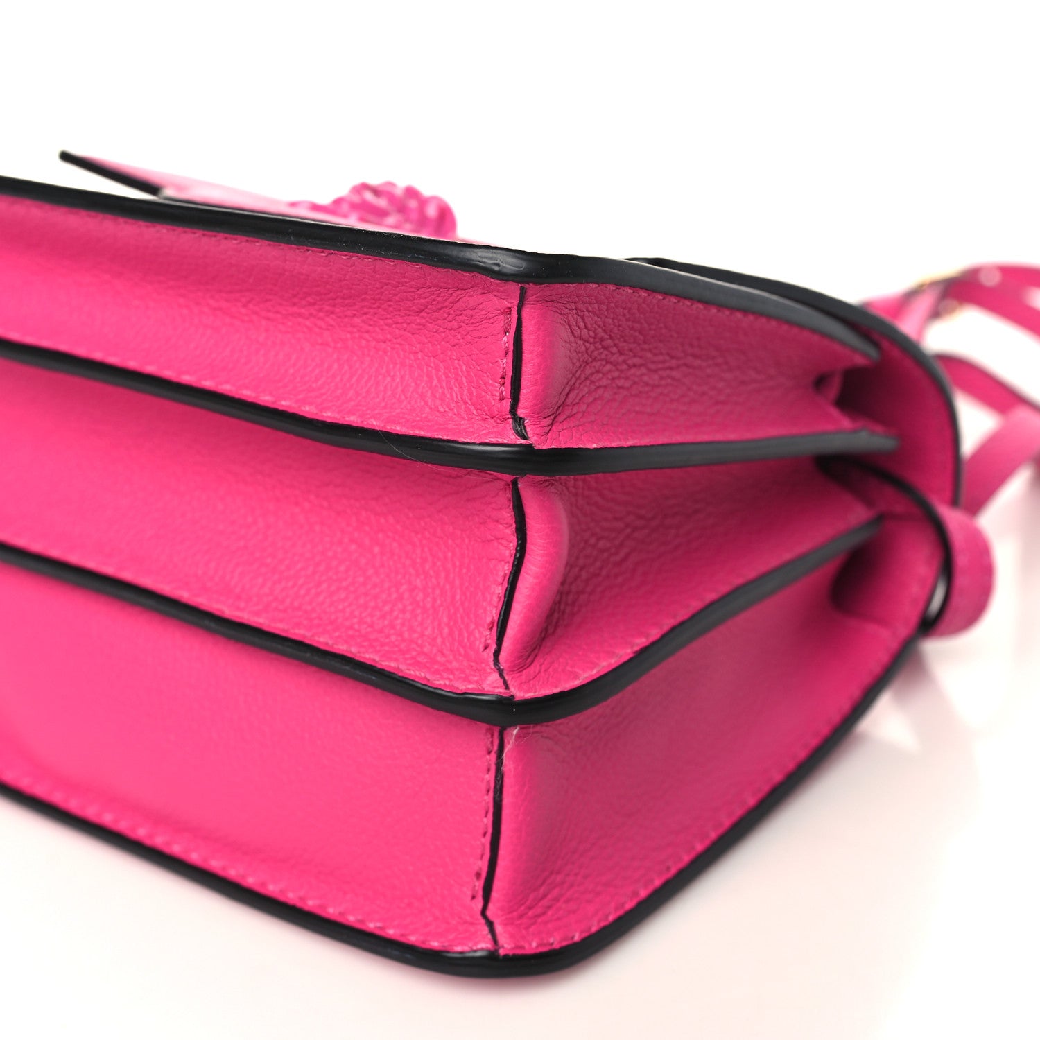 Versace Grained Calfskin La Medusa Shoulder Bag Pink Lilac 8 of 8