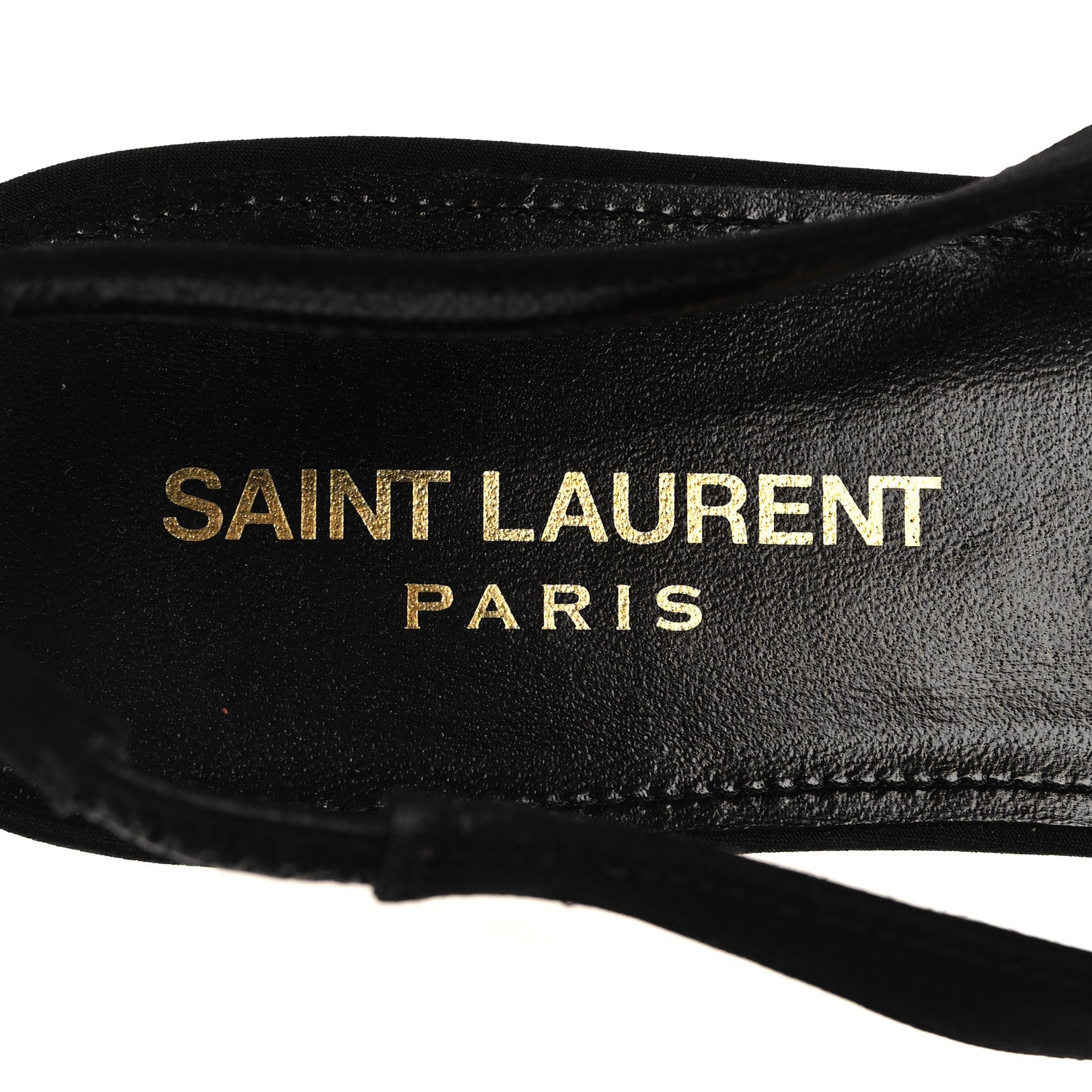 Saint Laurent Crepe De Chine Vivi 10 Plate Slingback Flats 37 Black 9 of 10