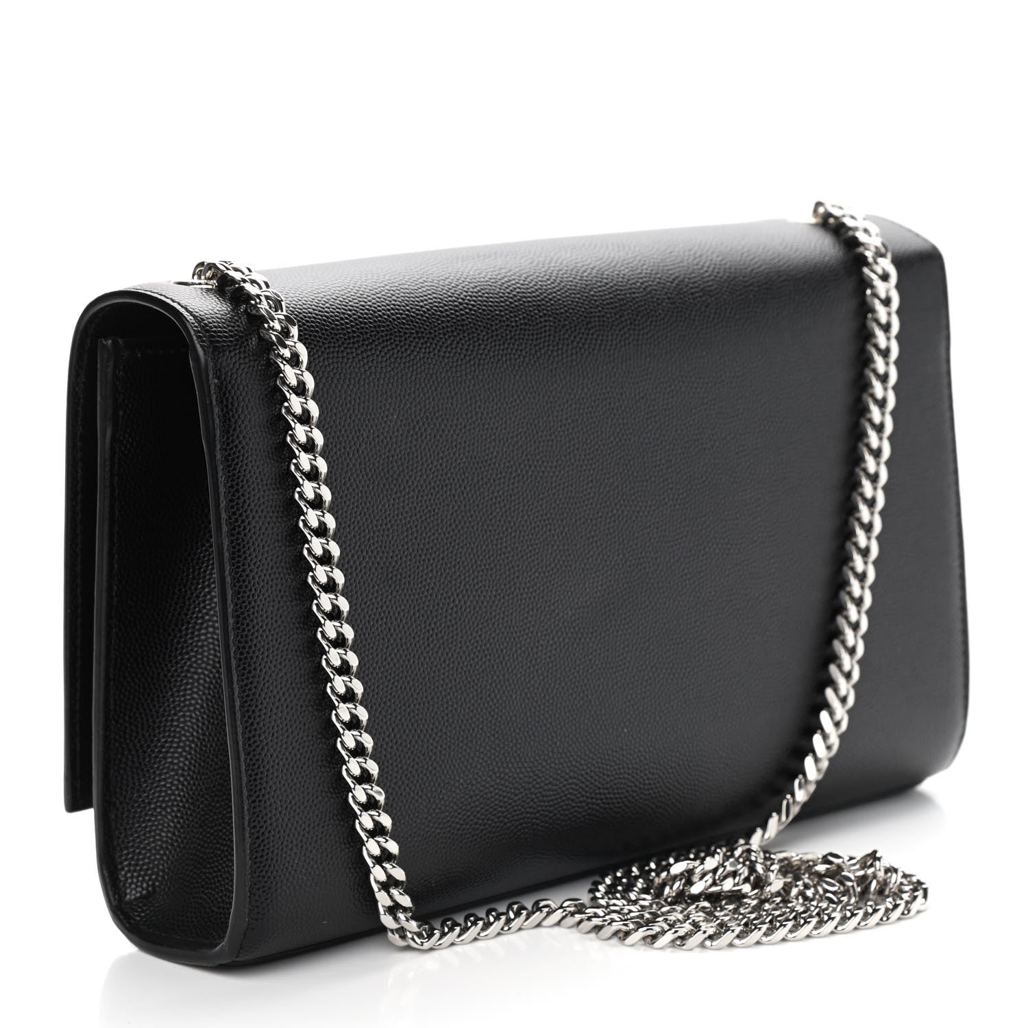 Saint Laurent Grain De Poudre Medium Classic Monogram Kate Satchel Black 3 of 9