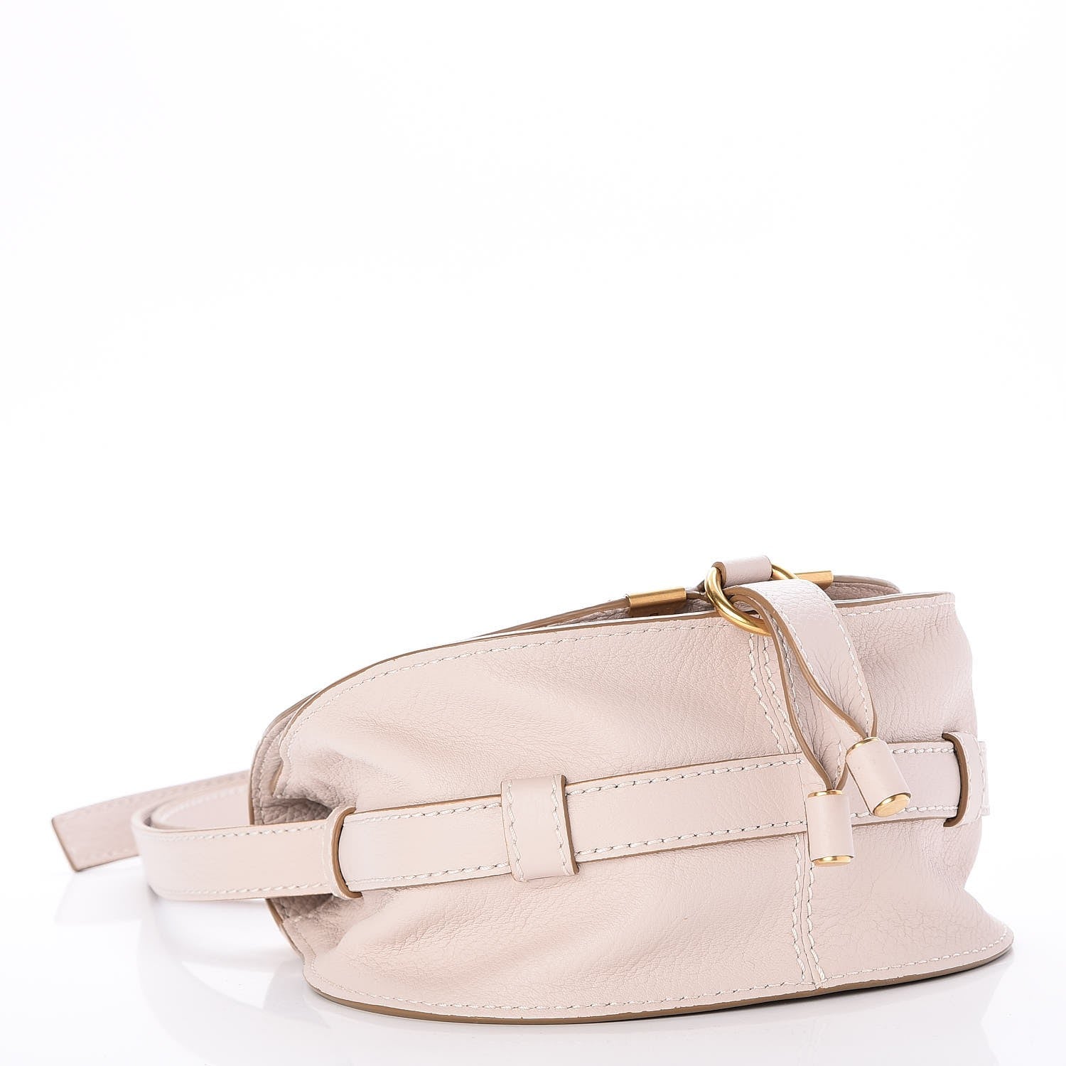 Chloe Calfskin Mini Marcie Round Crossbody Bag Abstract White 4 of 7