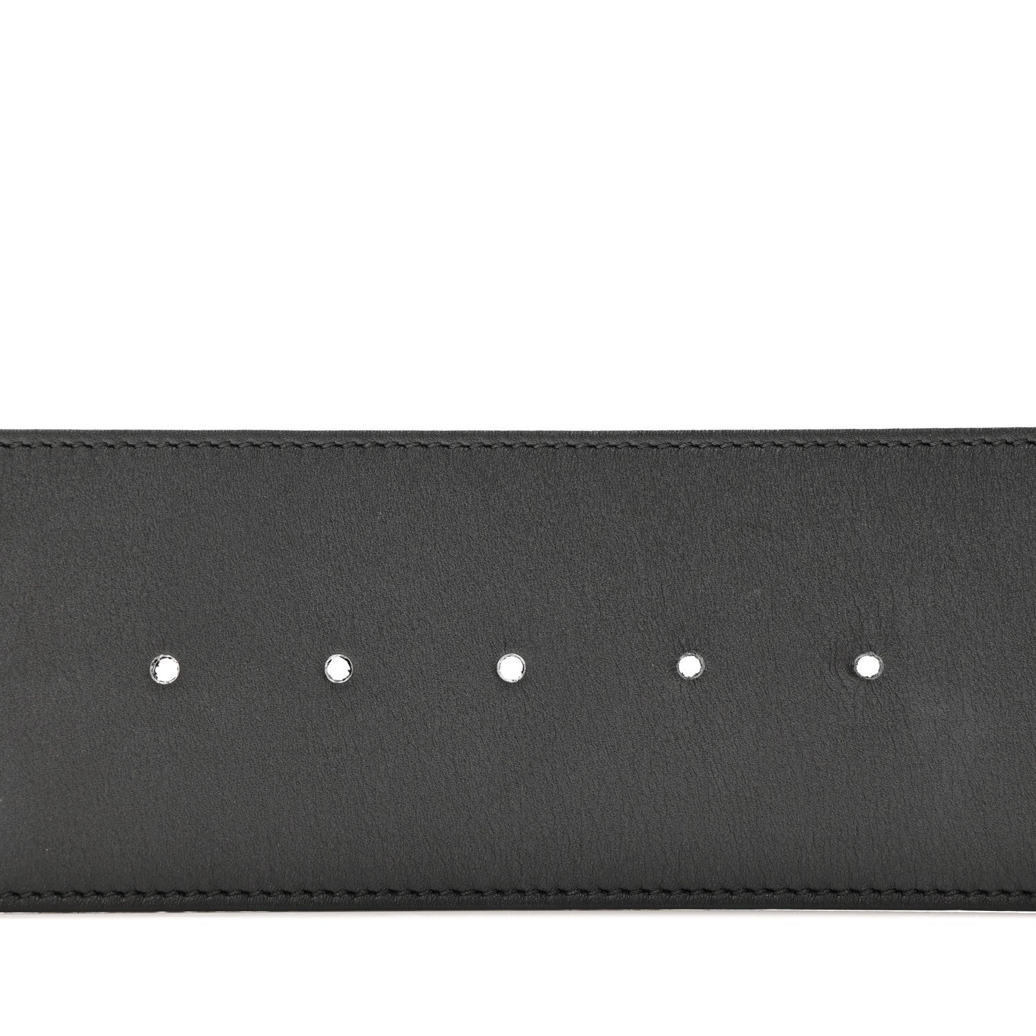 Gucci Moon Calfskin Pearl Double G 70mm Belt 90 36 Black Cream 5 of 5