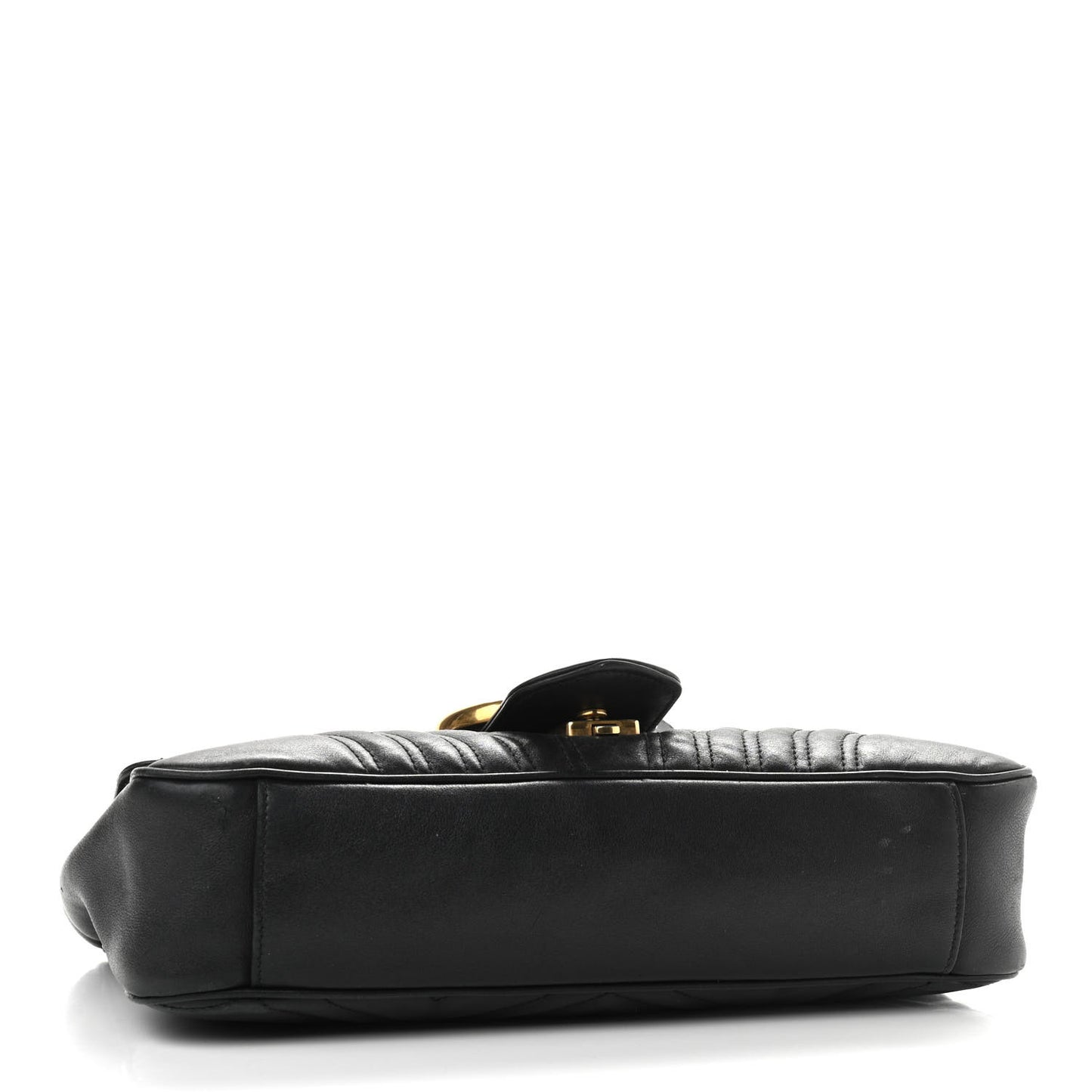 Calfskin Matelasse Medium GG Marmont Shoulder Bag Black